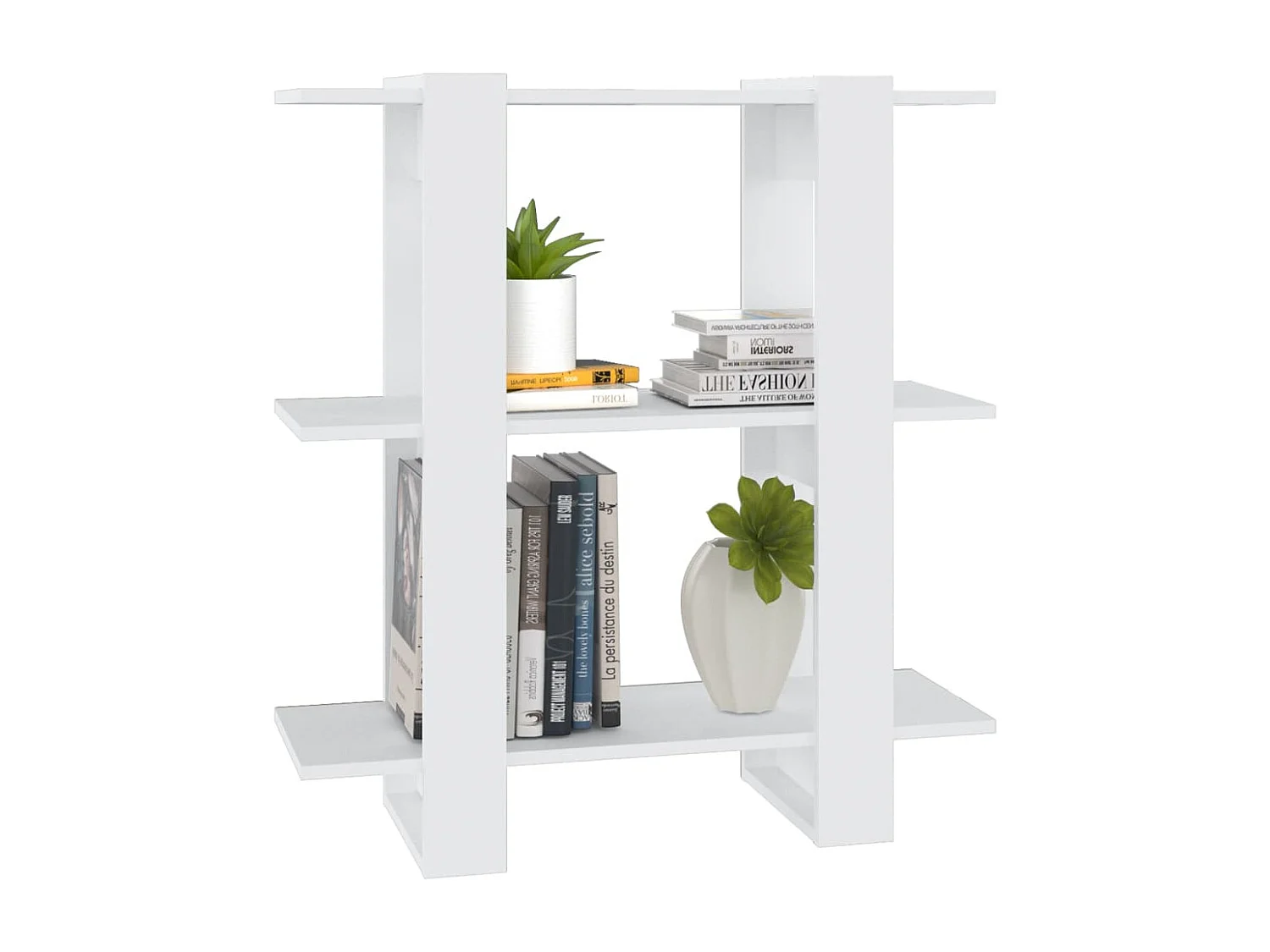 Bücherregal/Raumteiler Weiß 80x30x87 cm