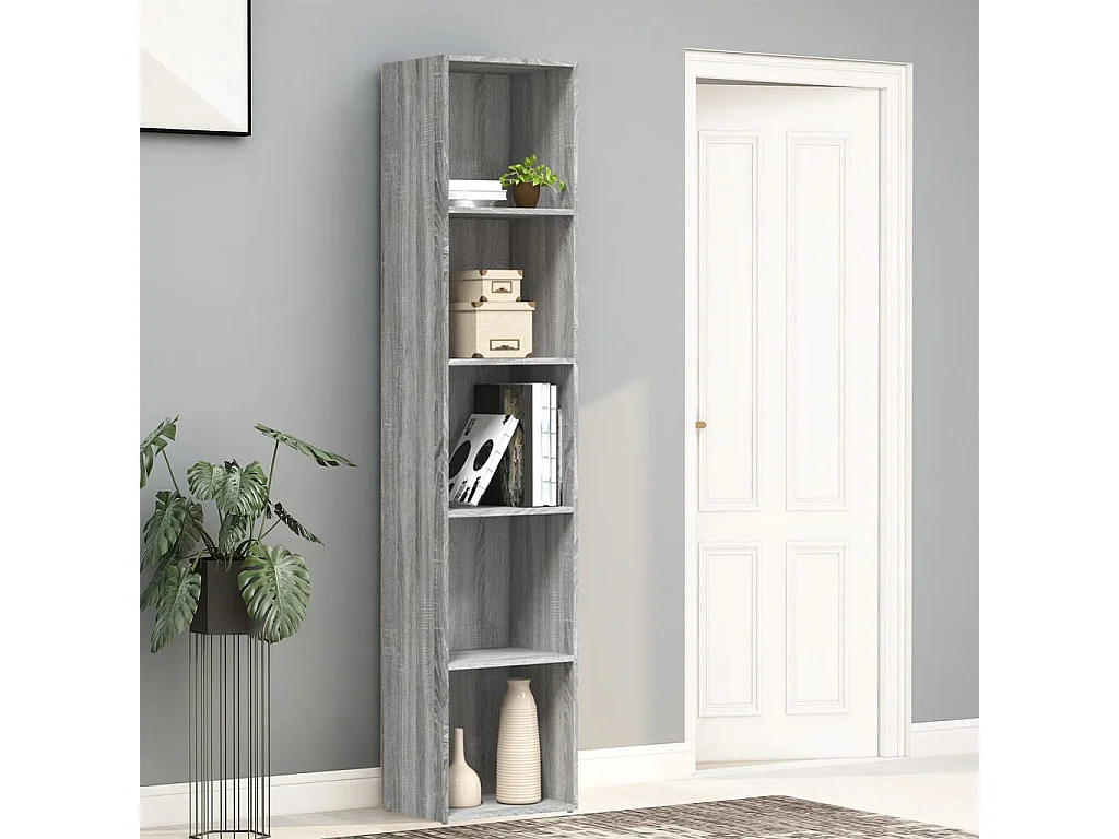 Bücherregal Grau Sonoma 40x30x189 cm Holzwerkstoff