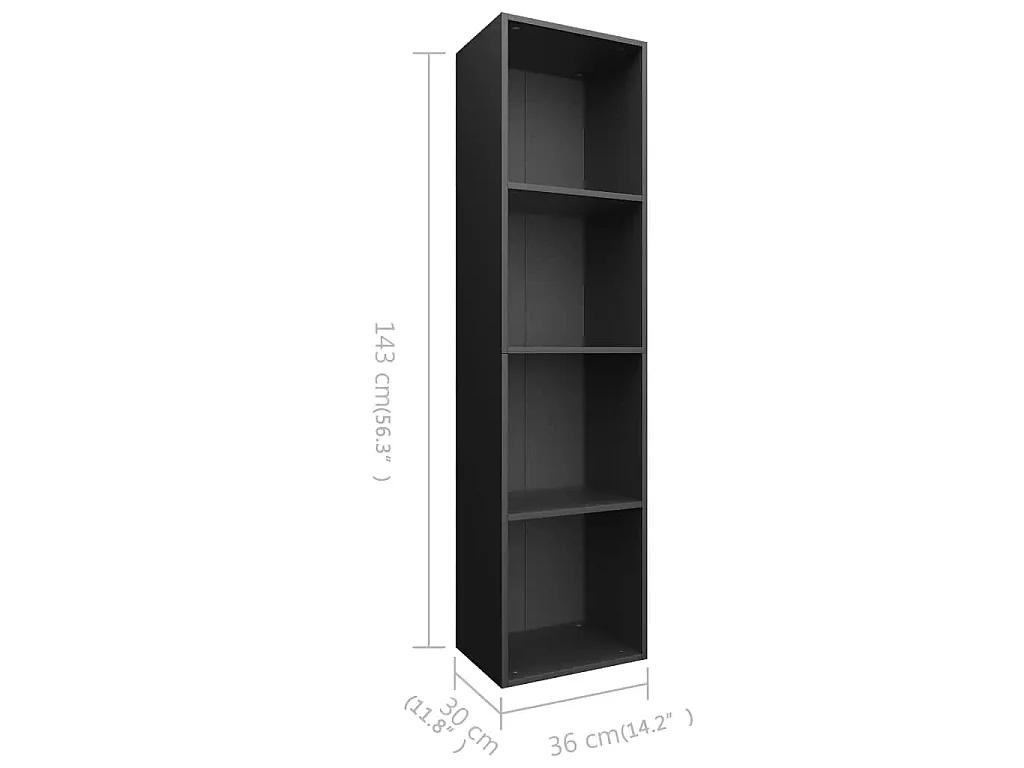Bibliothèque/Meuble TV Blanc 36x30x143 cm Bois d'ingénierie