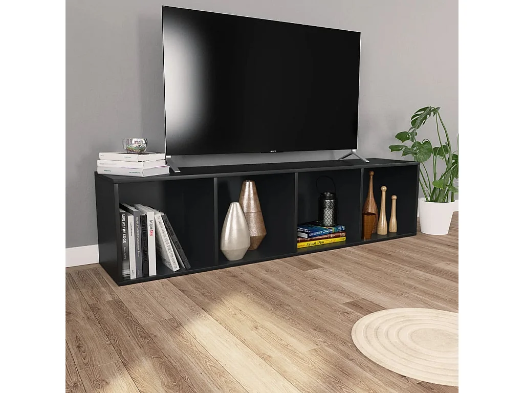 Bibliothèque/Meuble TV Blanc 36x30x143 cm Bois d'ingénierie