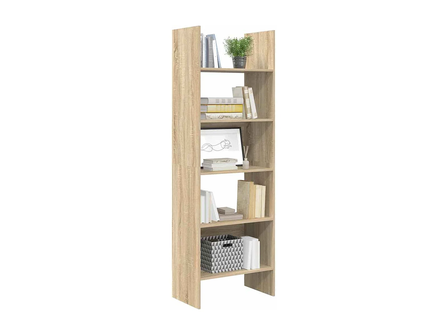 Libreria Rovere Sonoma 60x35x180 cm in Legno Multistrato