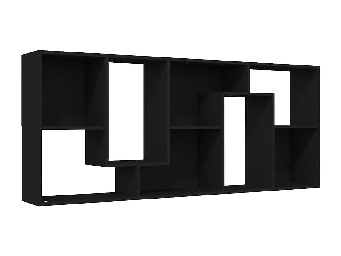 Boekenkast 67x24x161 cm bewerkt hout zwart