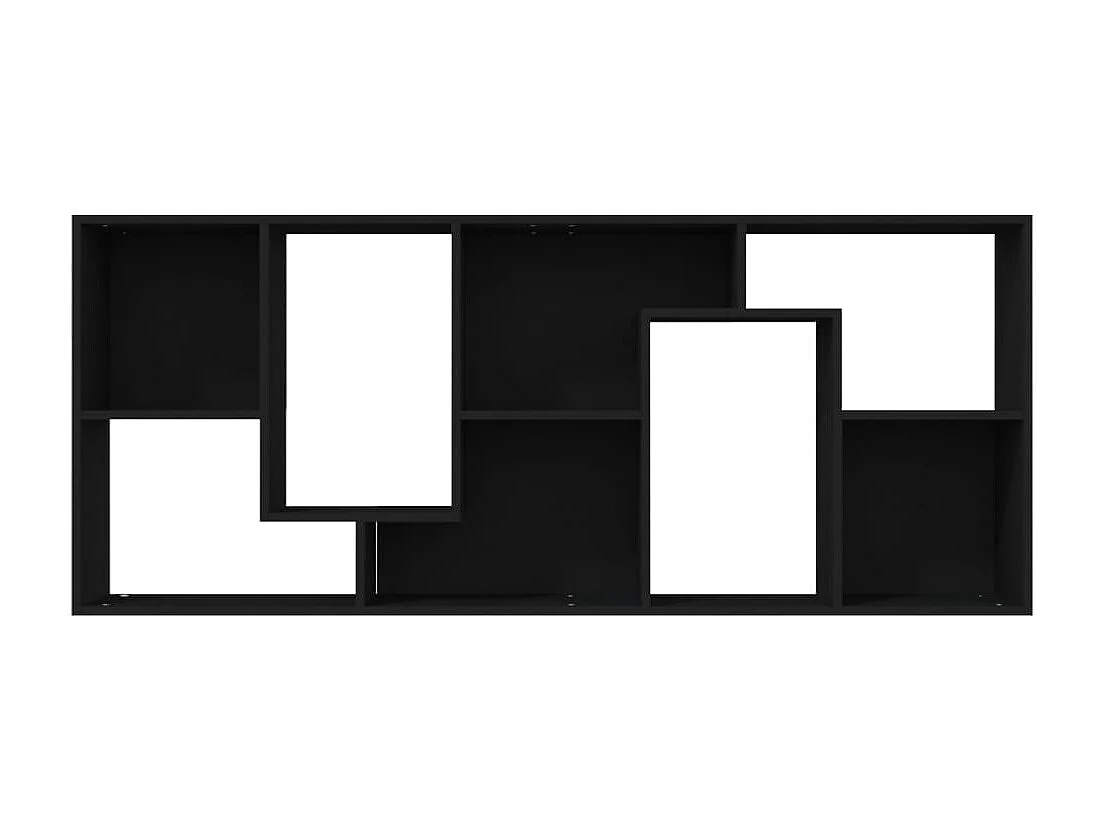 Bibliothèque Noir 67x24x161 cm Bois d'ingénierie