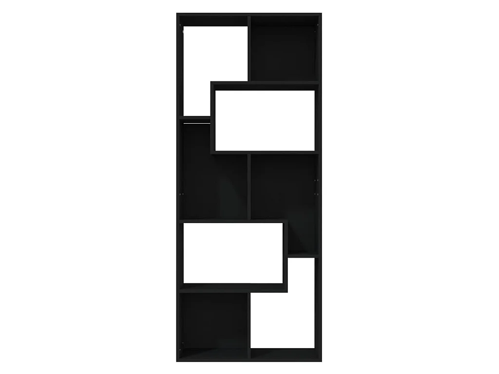 Boekenkast 67x24x161 cm bewerkt hout zwart