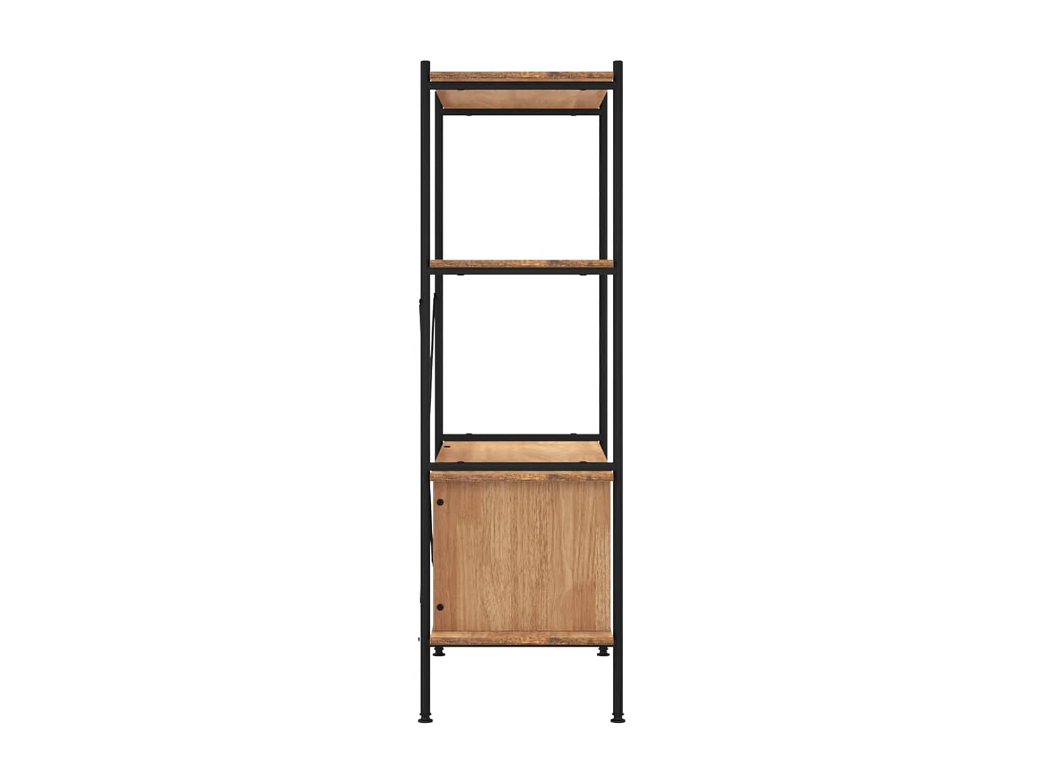 Étagère à 4 niveaux armoire 80x40x130cm Acier bois d'ingénierie
