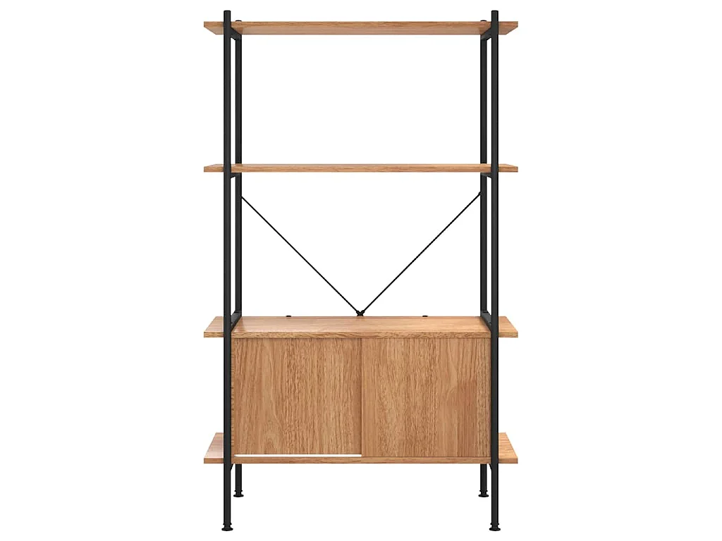 Estantería armario 3 niveles contrachapada y acero 80x40x130 cm