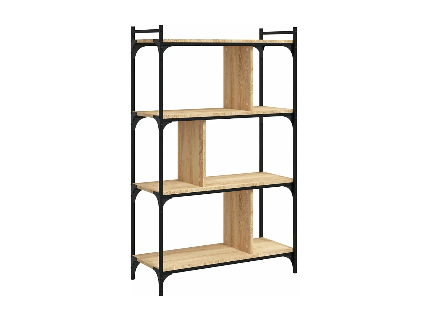 Bibliothèque à 4 niveaux chêne sonoma 76x32x123 cm