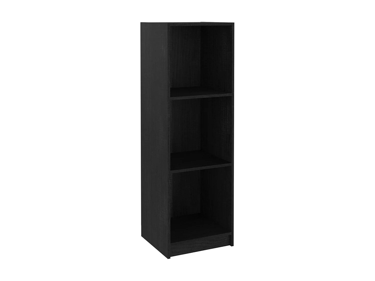 Bibliothèque/Séparateur de pièce Noir 36x33x110 cm Pin massif