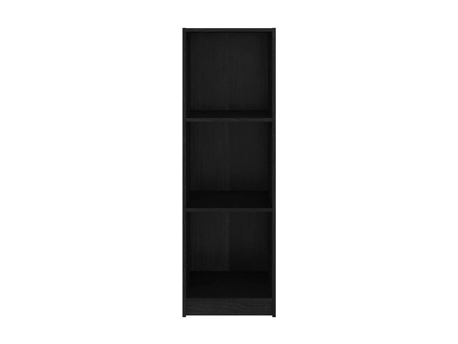 Bibliothèque/Séparateur de pièce Noir 36x33x110 cm Pin massif