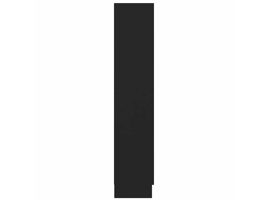 Bibliothèque Noir 82,5x30,5x150 cm Bois d’ingénierie
