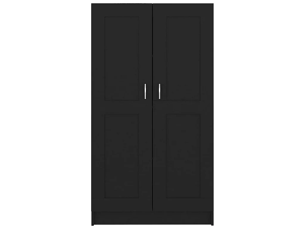 Bibliothèque Noir 82,5x30,5x150 cm Bois d’ingénierie