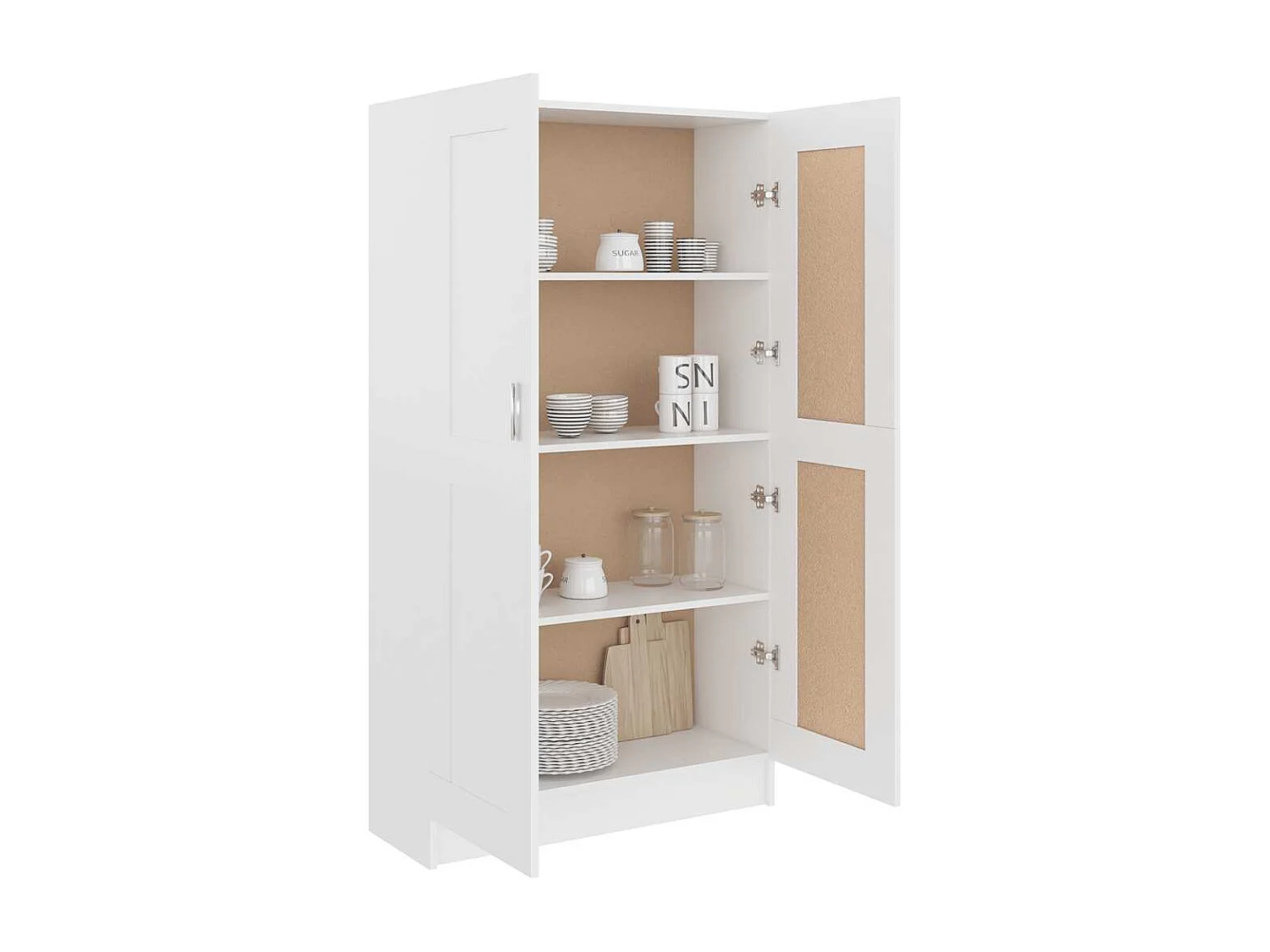 Libreria Bianca 82,5x30,5x150 cm in Legno Multistrato