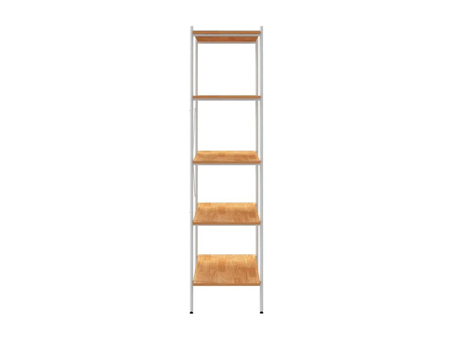Opbergrek 5-laags 80x40x163 cm wit en eikenkleurig