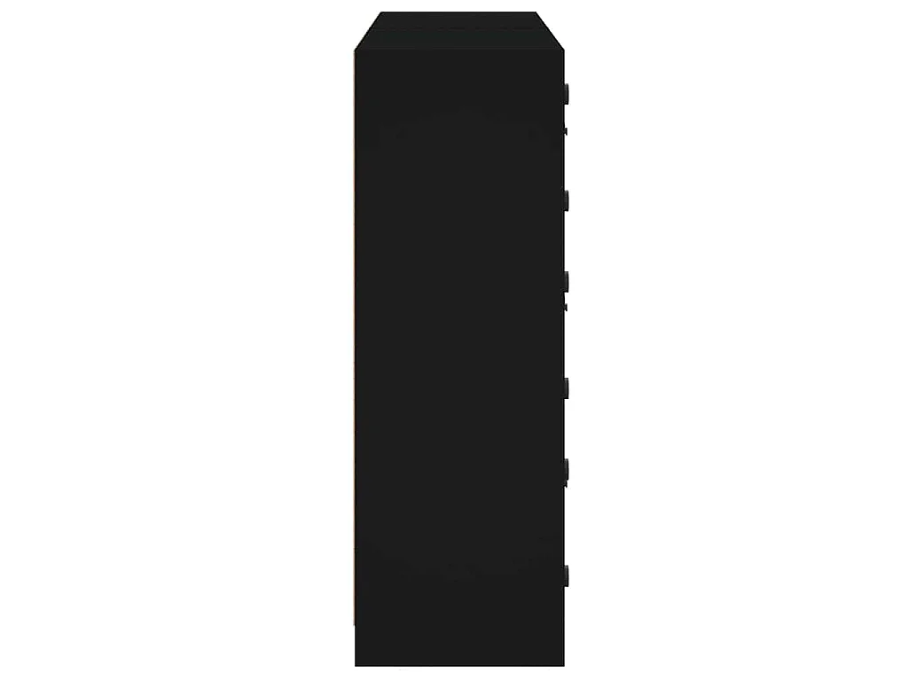 Boekenkast met deuren 136x37x109 cm bewerkt hout zwart