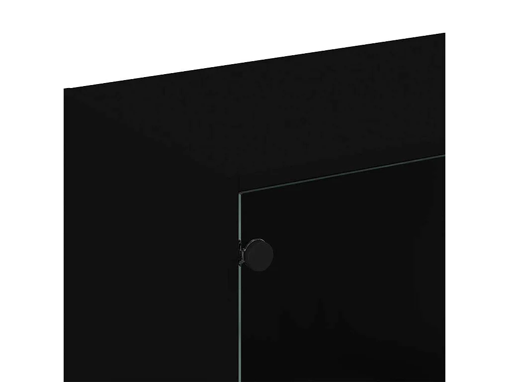 Bücherregal mit Türen Schwarz 136x37x109 cm Holzwerkstoff