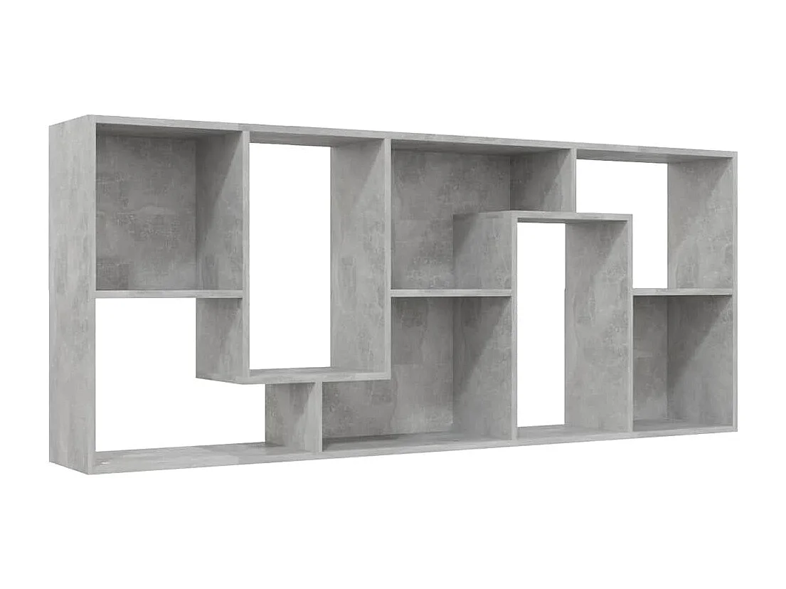 Estantería madera contrachapada gris hormigón 67x24x161 cm