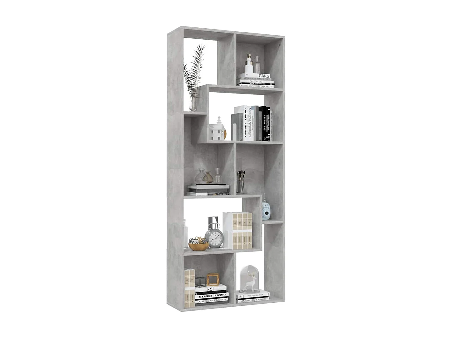Bibliothèque Gris béton 67x24x161 cm Bois d'ingénierie