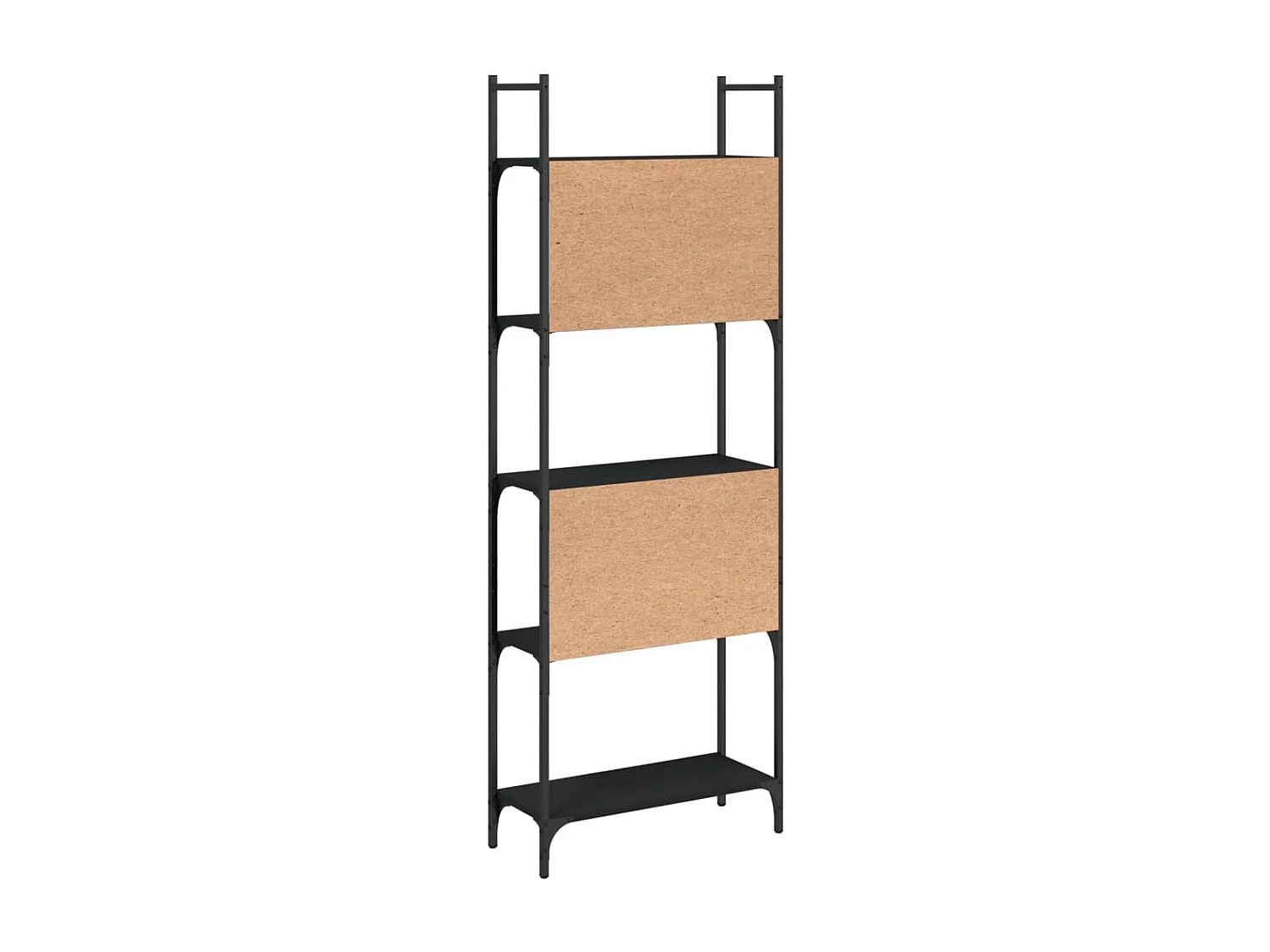 Bibliothèque à 5 niveaux noir 60,5x24x166,5cm bois d'ingénierie