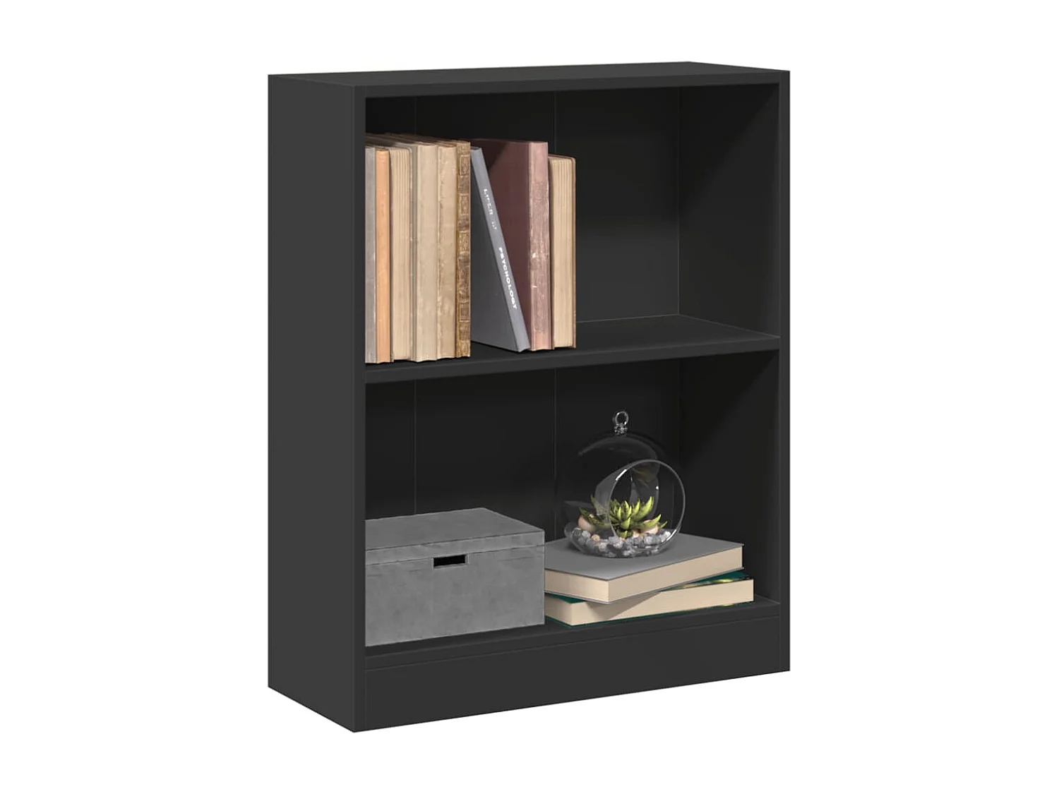 Bücherregal Schwarz 60x24x76 cm Holzwerkstoff