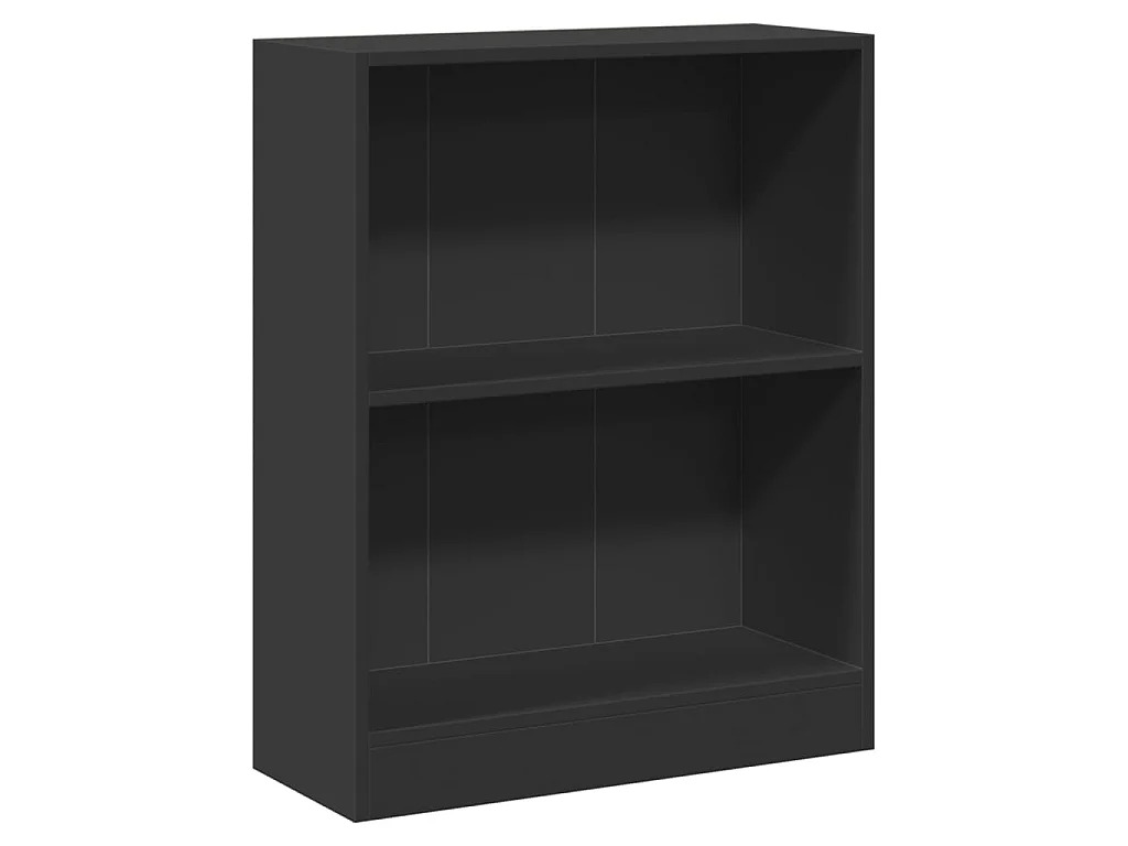 Bibliothèque Noir 60x24x76 cm Bois d'ingénierie