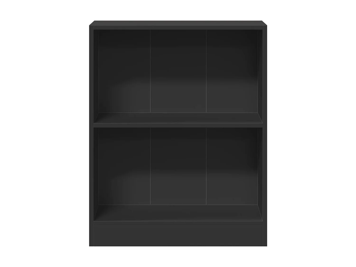 Bibliothèque Noir 60x24x76 cm Bois d'ingénierie