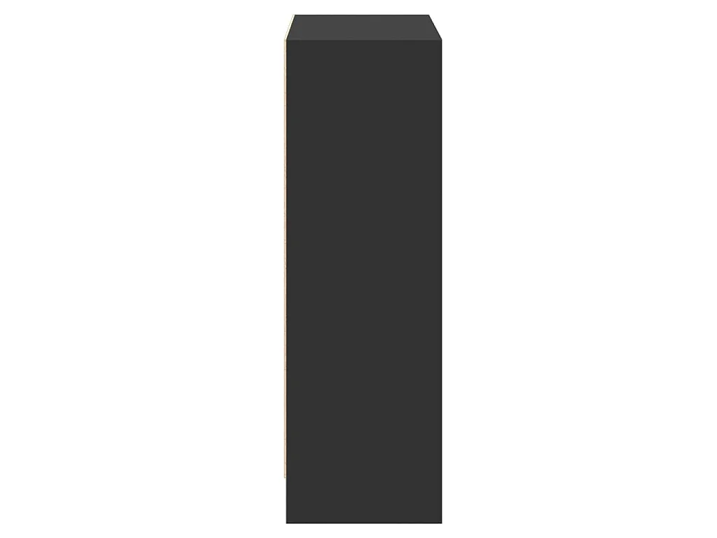 Bibliothèque Noir 60x24x76 cm Bois d'ingénierie