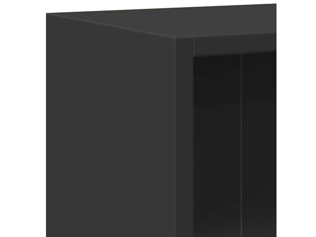 Bibliothèque Noir 60x24x76 cm Bois d'ingénierie