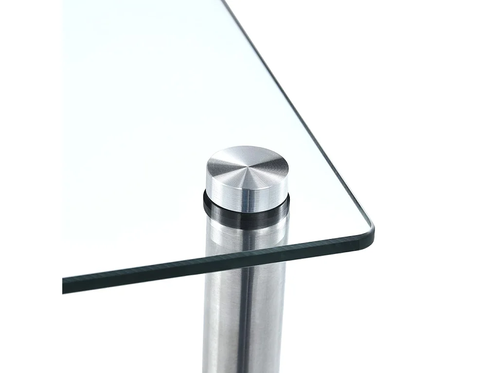 Étagère 3 niveaux Transparent 40x40x67 cm Verre trempé