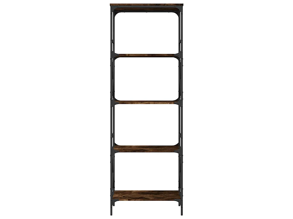 Boekenkast 5-laags 59x35x171 cm bewerkt hout gerookt eikenkleur