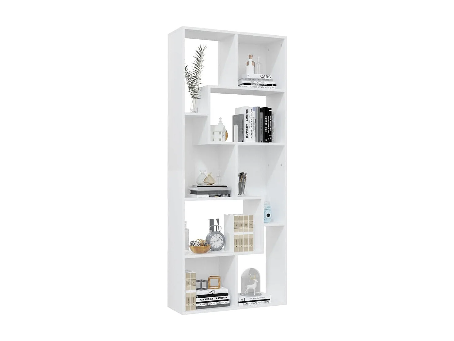 Bücherregal Weiß 67x24x161 cm Holzwerkstoff