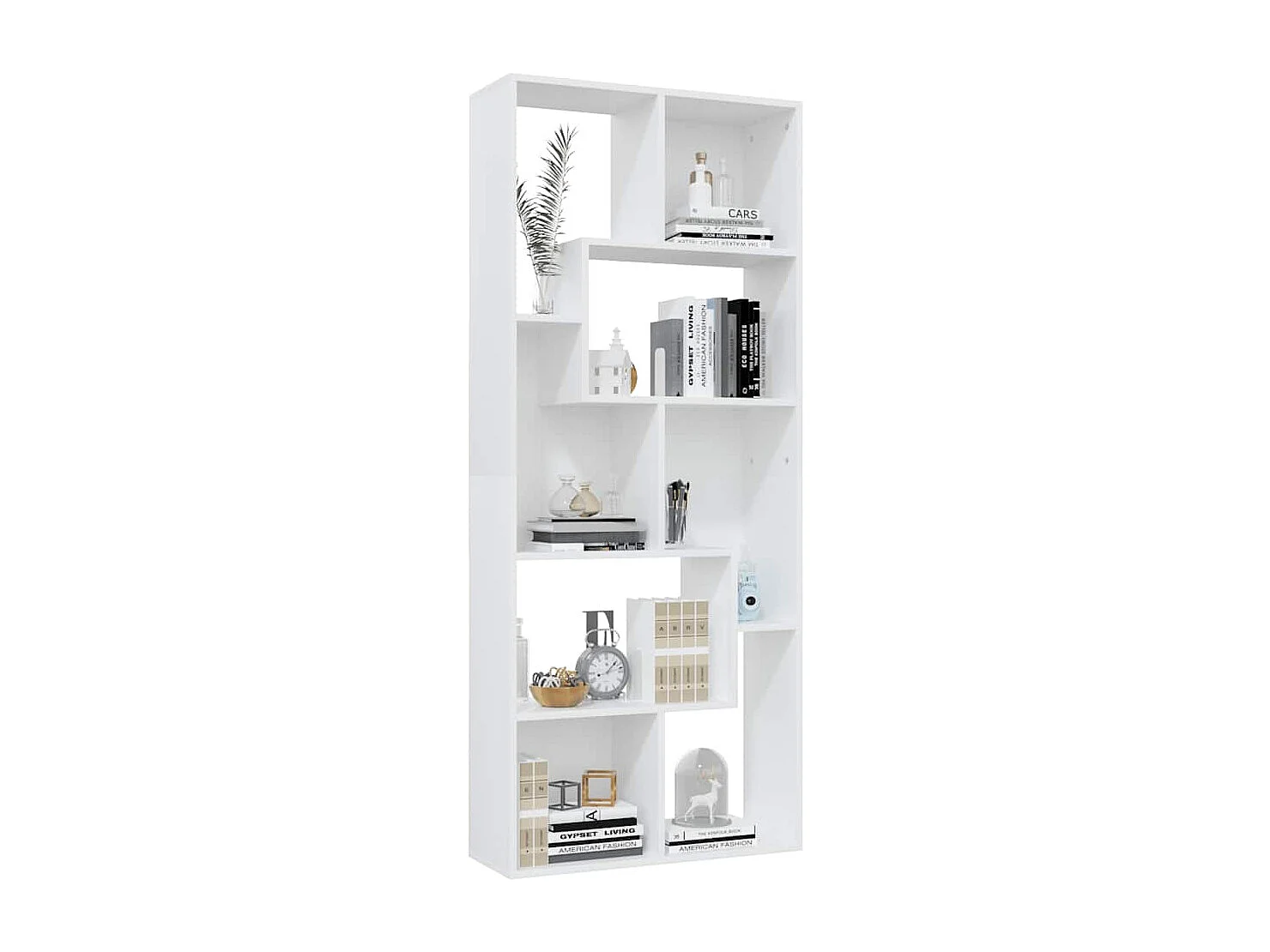 Libreria Bianca 67x24x161 cm in Legno Multistrato