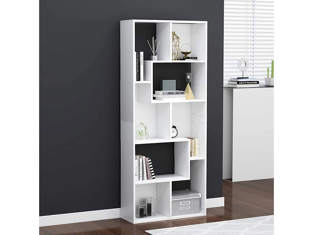 Bücherregal Weiß 67x24x161 cm Holzwerkstoff