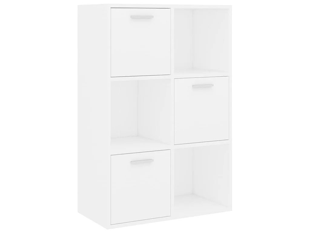 Opbergkast 60x29,5x90 cm bewerkt hout wit