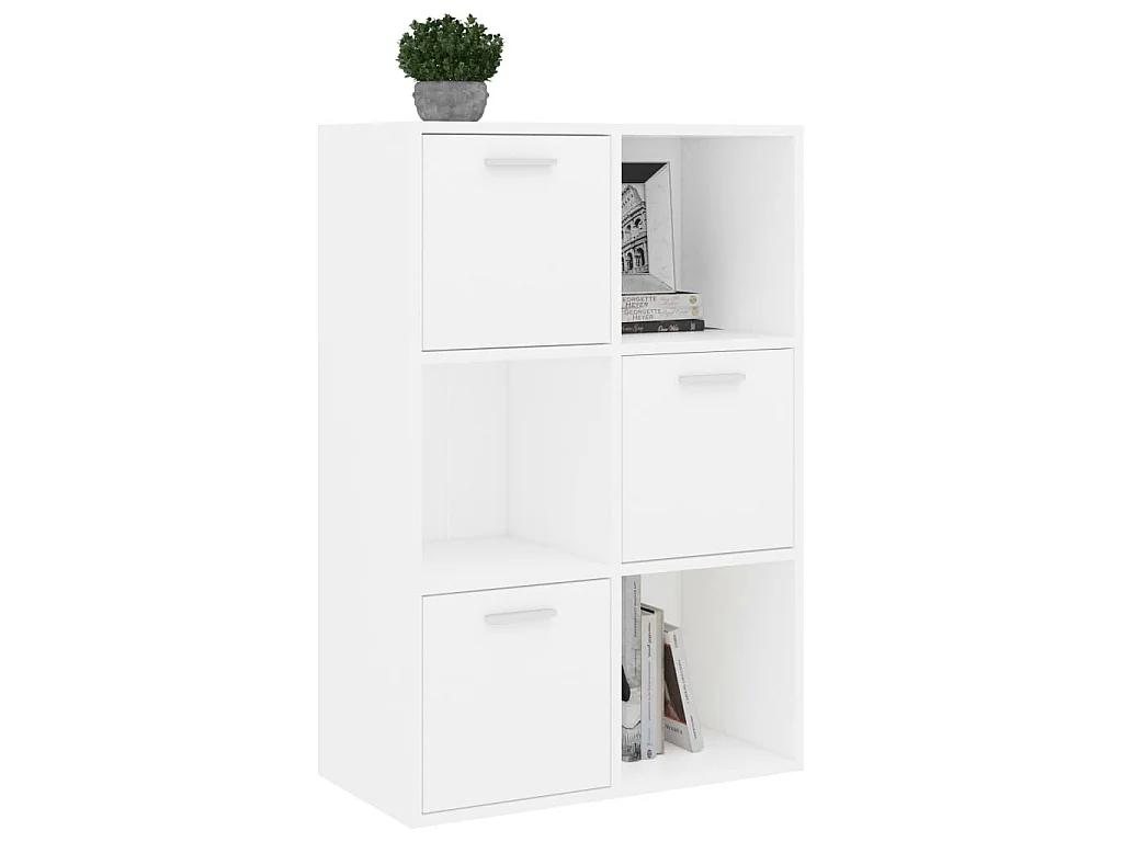 Opbergkast 60x29,5x90 cm bewerkt hout wit