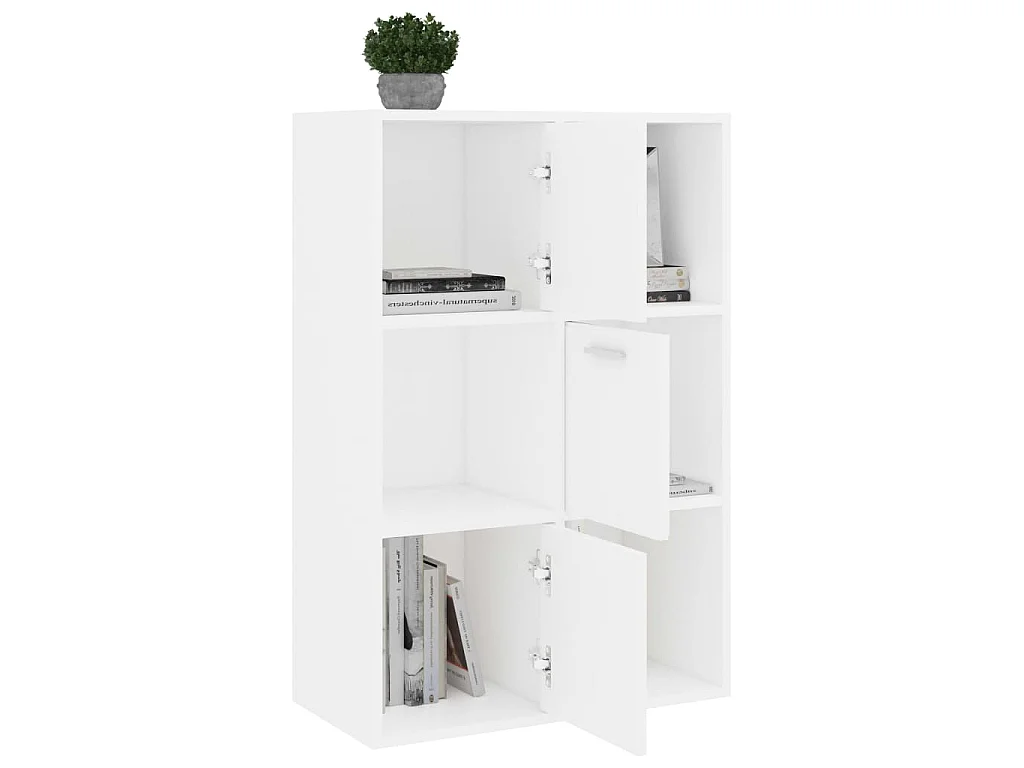 Opbergkast 60x29,5x90 cm bewerkt hout wit