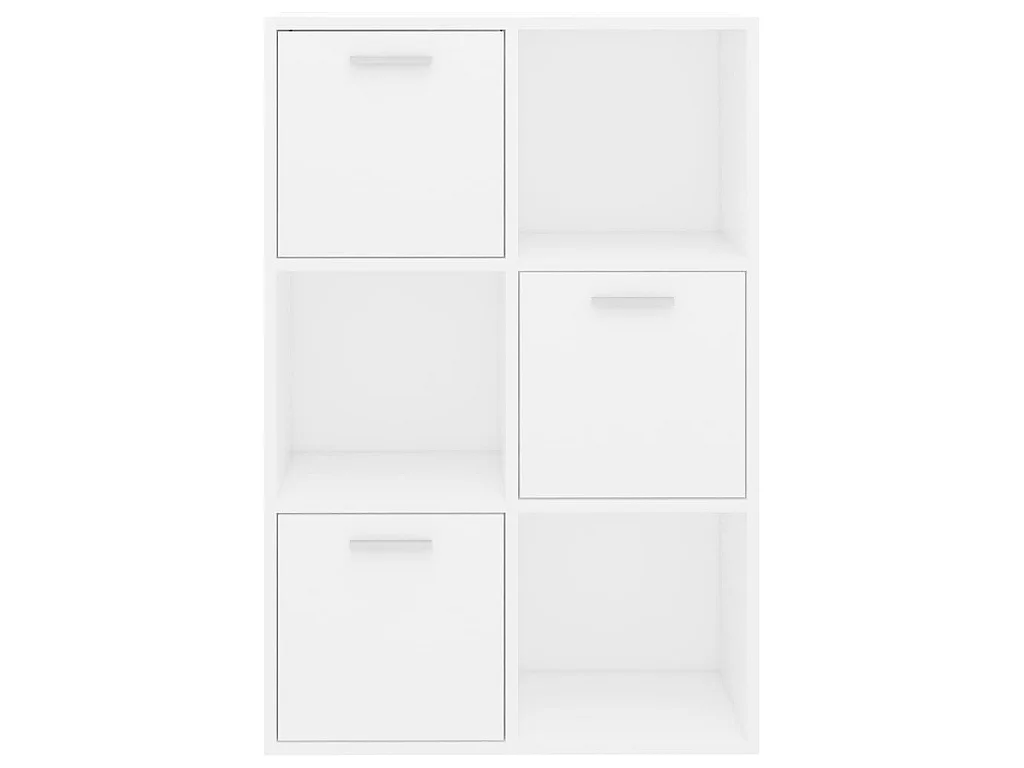Opbergkast 60x29,5x90 cm bewerkt hout wit