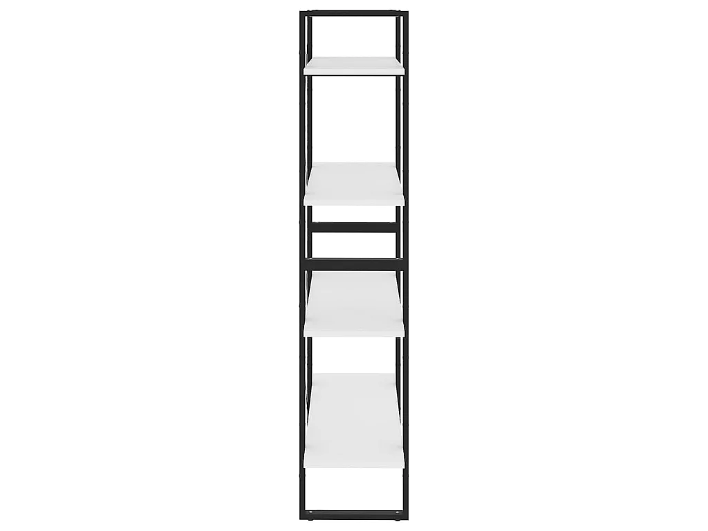 Estante com 4 prateleiras 80x30x140 cm derivados madeira branco