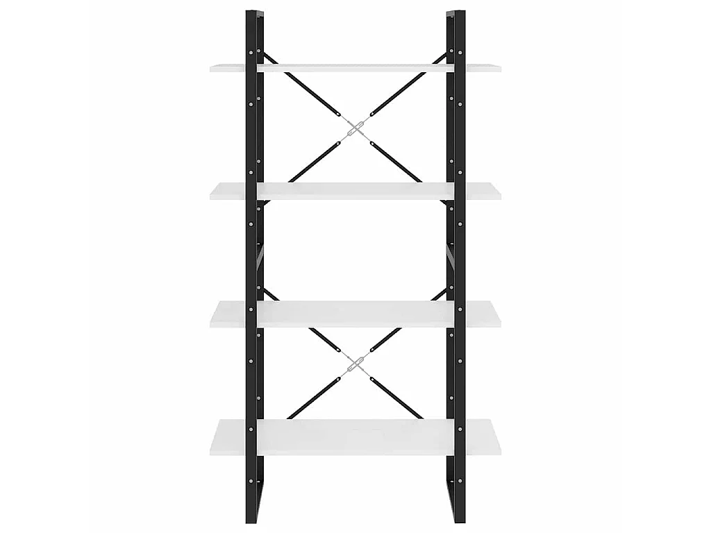 Bibliothèque à 4 niveaux Blanc 80x30x140 cm bois d'ingénierie