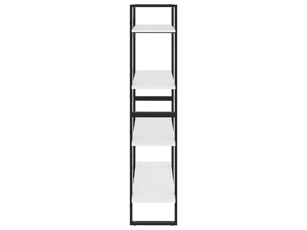 Bibliothèque à 4 niveaux Blanc 80x30x140 cm bois d'ingénierie