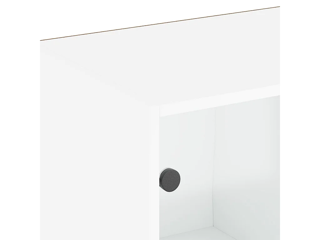Boekenkast met deuren 204x37x75 cm bewerkt hout wit