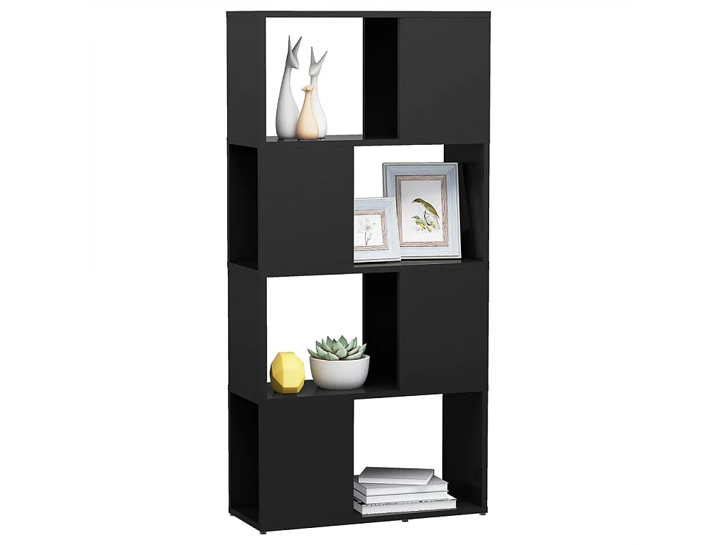 Bücherregal Raumteiler Grau 60x24x124,5 cm Holzwerkstoff