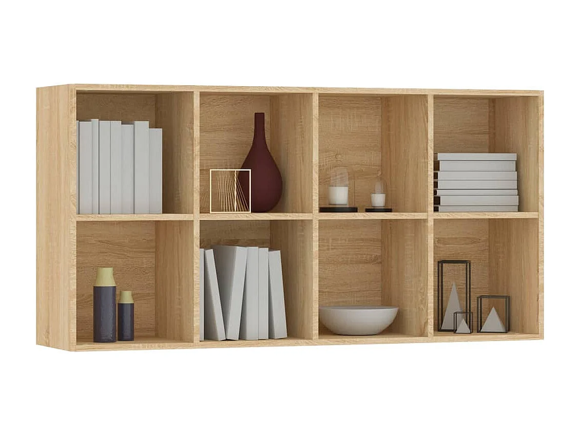 Bibliothèque/Buffet Chêne sonoma 66x30x130 cm Bois d’ingénierie