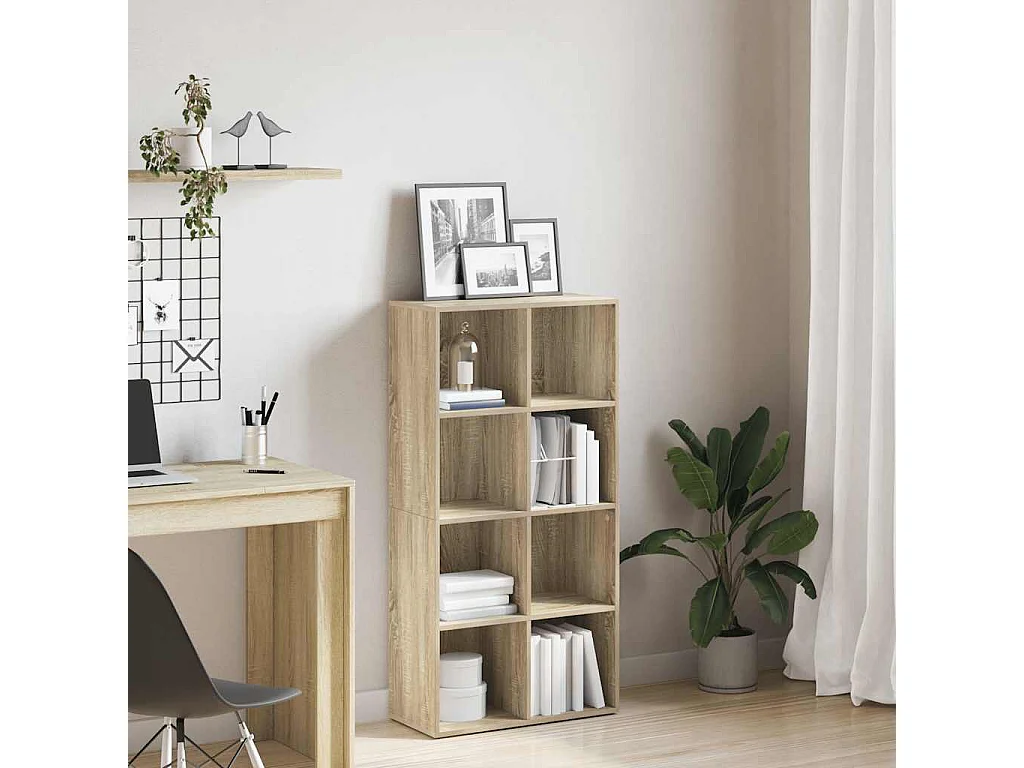 Bücherregal/Sideboard Sonoma-Eiche 66×30×130 cm Holzwerkstoff