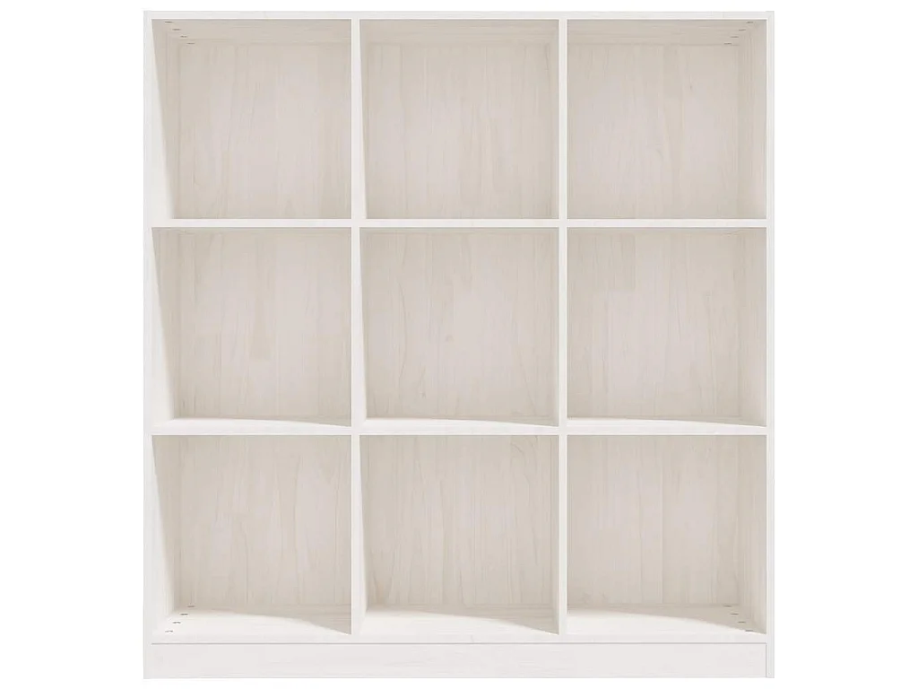 Bücherregal/Raumteiler Weiß 104x33,5x110 cm Massivholz Kiefer