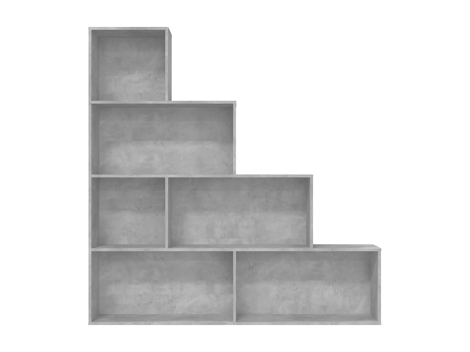 Bücherregal/Raumteiler Betongrau 155x24x160 cm Holzwerkstoff