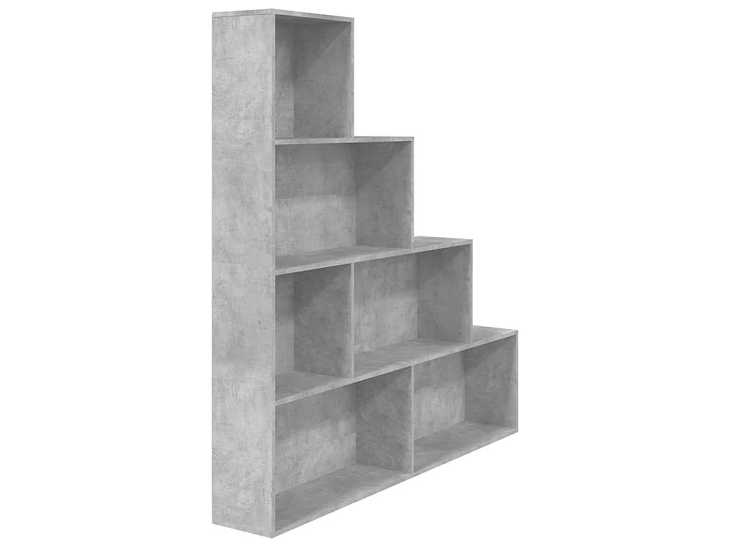 Bibliothèque/Séparateur de pièce Gris béton Bois d'ingénierie