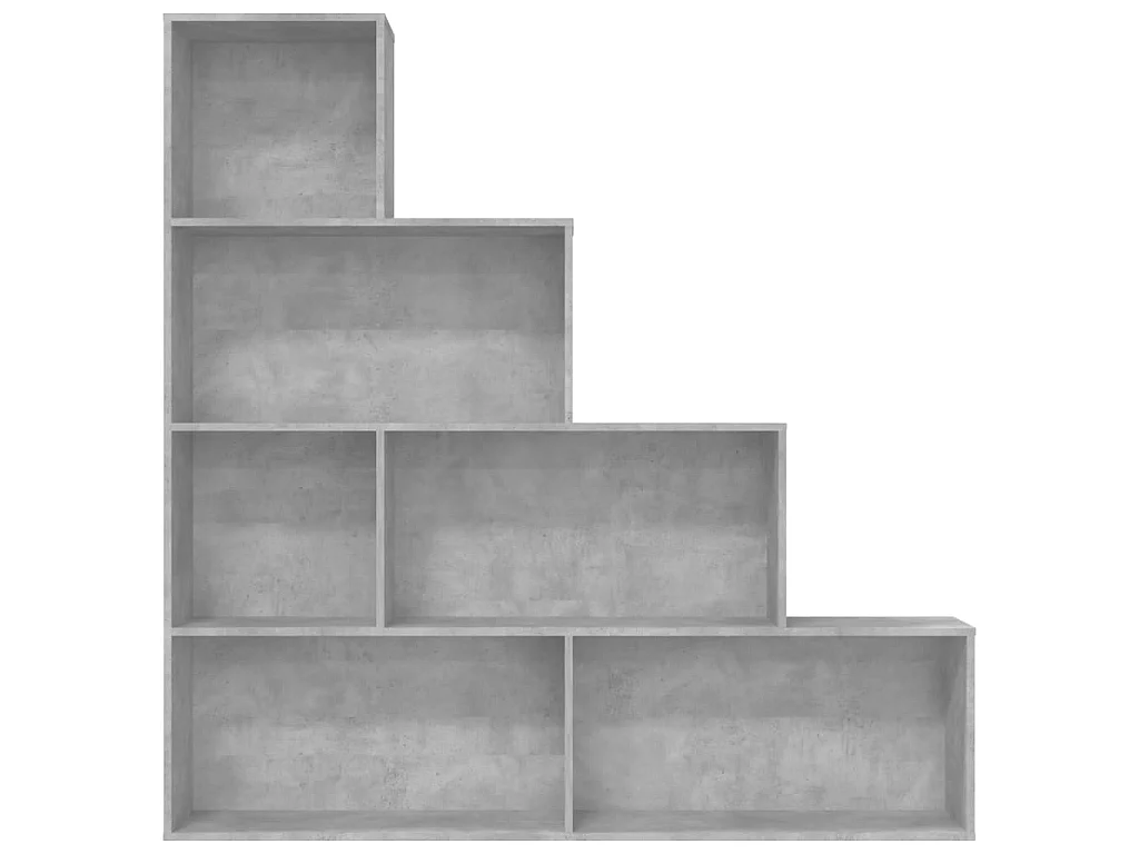 Bibliothèque/Séparateur de pièce Gris béton Bois d'ingénierie