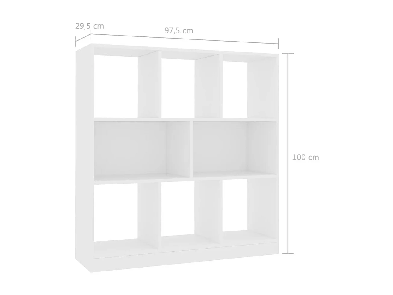 Bücherregal Weiß 97,5×29,5×100 cm Holzwerkstoff