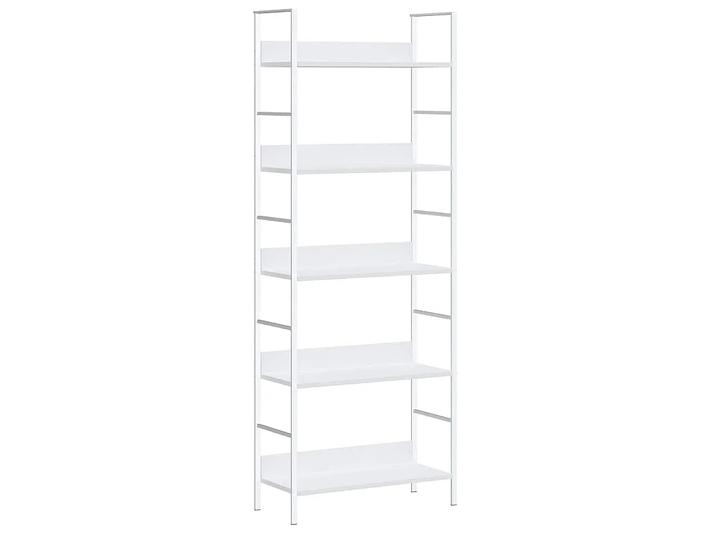 Bibliothèque à 5 niveaux noir 60x27,6x158,5cm bois d'ingénierie