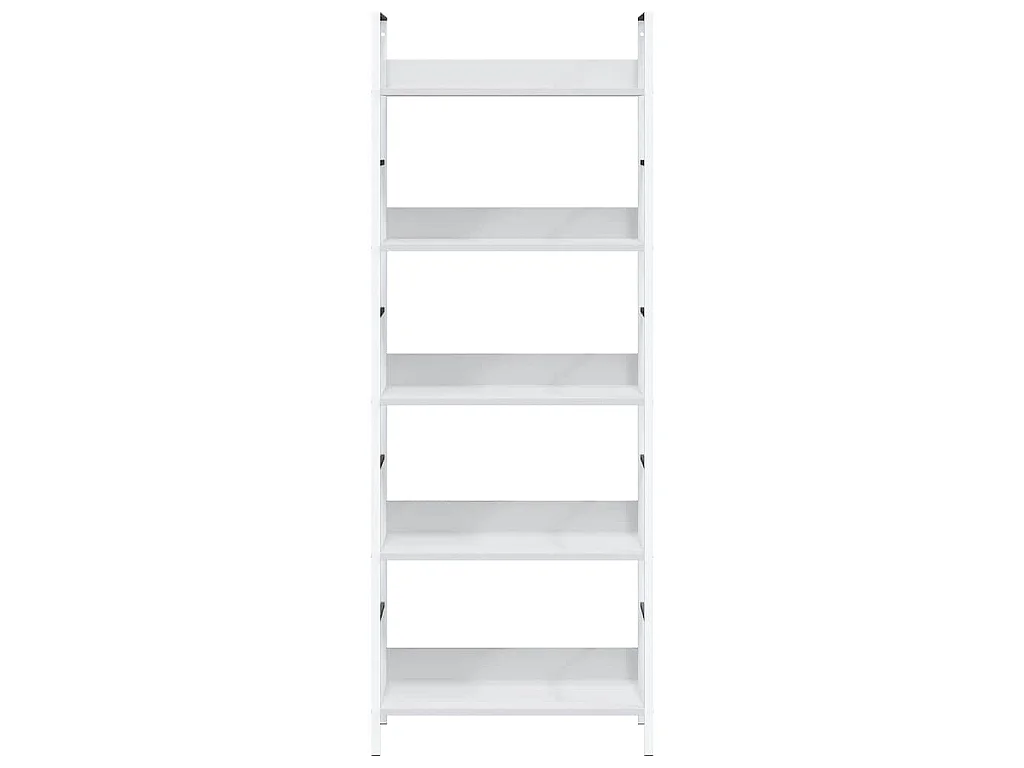 Bibliothèque à 5 niveaux noir 60x27,6x158,5cm bois d'ingénierie